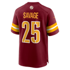 Choea W.Commanders #25 Darnell Savage Burgundy Team Game Jersey