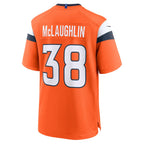 Choea D.Broncos #38 Jaleel McLaughlin Orange Alternate Game Jersey