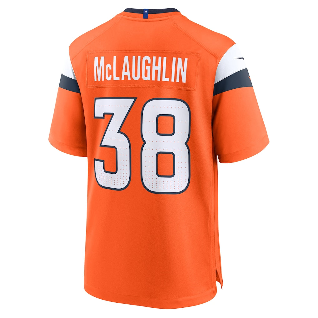 Choea D.Broncos #38 Jaleel McLaughlin Orange Alternate Game Jersey