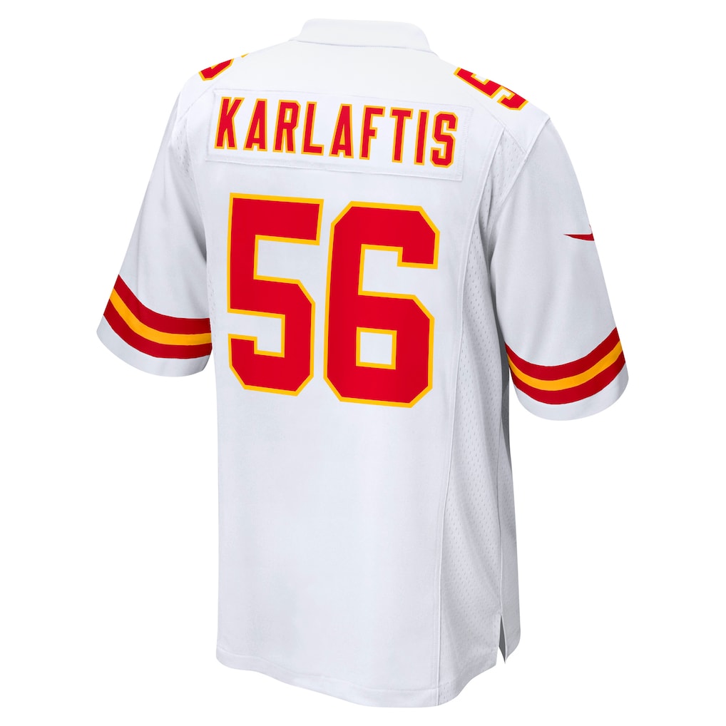 Choea KC.Chiefs #56 George Karlaftis White Away Game Player Jersey