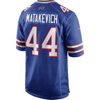 Choea B.Bills #44 Tyler Matakevich Royal Team Game Jersey