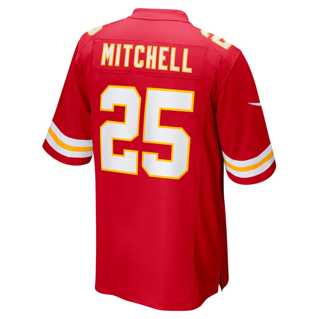 Choea KC.Chiefs #25 Elijah Mitchell Red Team Game Jersey