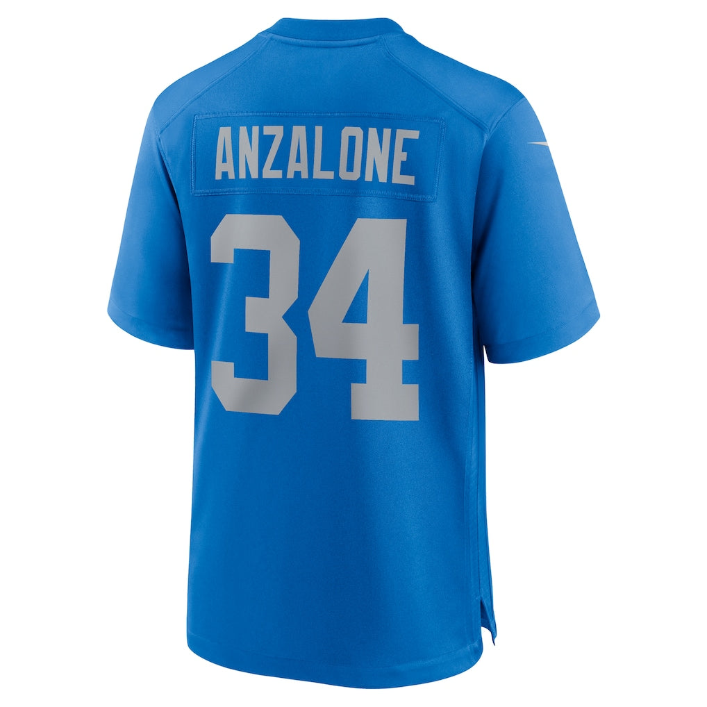 Choea D.Lions #34 Alex Anzalone Blue Alternate Game Jersey