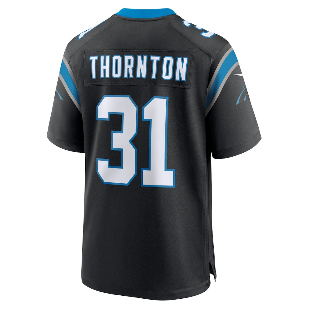 Choea C.Panthers #31 Corey Thornton Black Team Game Jersey