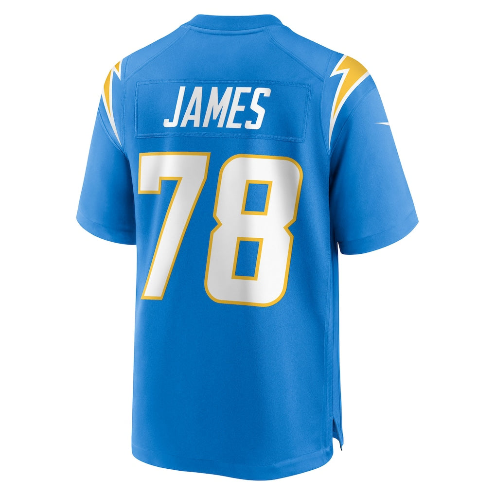 Choea LA.Chargers #78 Andre James Powder Blue Team Game Jersey