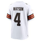 Choea C.Browns #4 Deshaun Watson White Game Jersey
