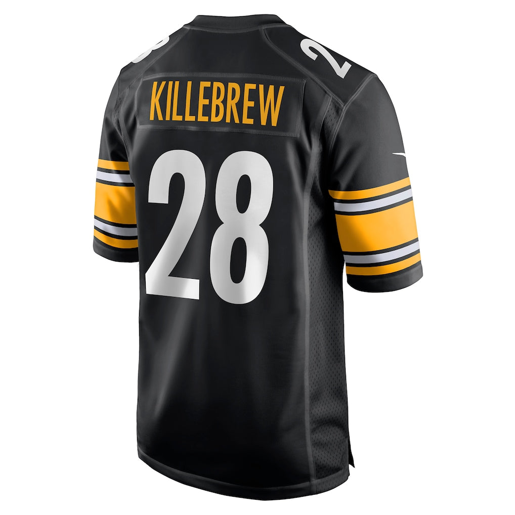 Choea P.Steelers #28 Miles Killebrew Black Game Jersey