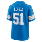 Choea D.Lions #51 Roy Lopez Blue Team Game Jersey