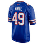 Choea B.Bills #49 DaShaun White Royal Team Game Jersey