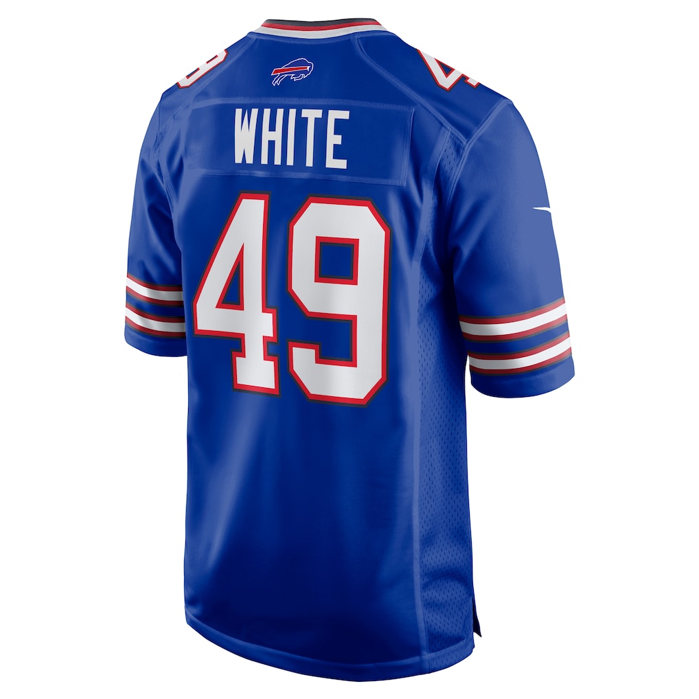 Choea B.Bills #49 DaShaun White Royal Team Game Jersey