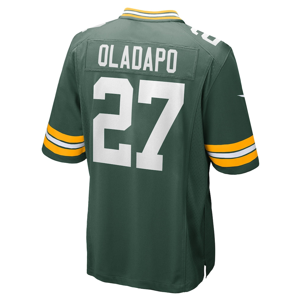 Choea GB.Packers #27 Kitan Oladapo Green Game Jersey