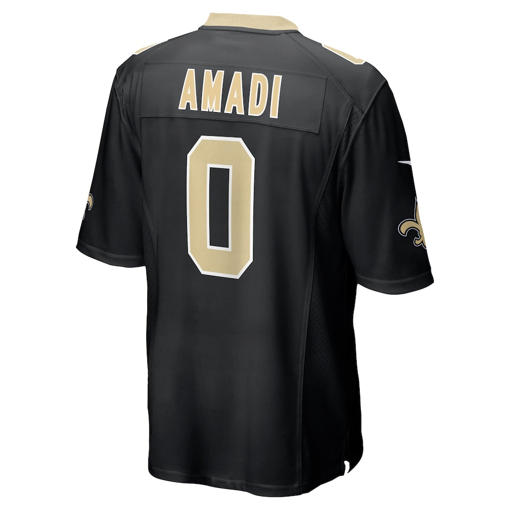 Choea NO.Saints #0 Ugo Amadi Black Team Game Jersey
