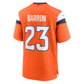 Choea D.Broncos #23 Jahdae Barron Orange Team Game Jersey