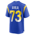 Choea LA.Rams #73 Steve Avila Royal Home Game Jersey