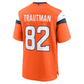 Choea D.Broncos #82 Adam Trautman Orange Team Game Jersey