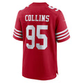 Choea SF.49ers #95 Alfred Collins Scarlet Team Game Jersey