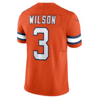 Choea D.Broncos #3 Russell Wilson Orange Vapor F.U.S.E. Limited Jersey