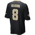 Choea NO.Saints #8 Archie Manning Black Game Retired Player Jersey