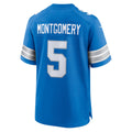 Choea D.Lions #5 David Montgomery Blue Game Jersey