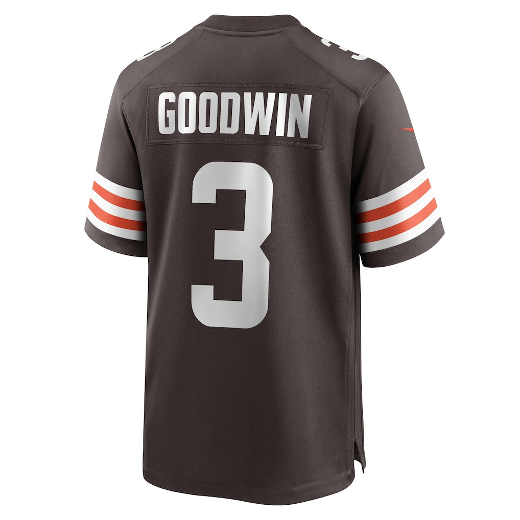 Choea C.Browns #3 Marquise Goodwin Brown Team Game Jersey