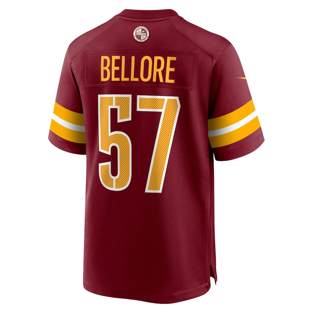 Choea W.Commanders #57 Nick Bellore Burgundy Team Game Jersey