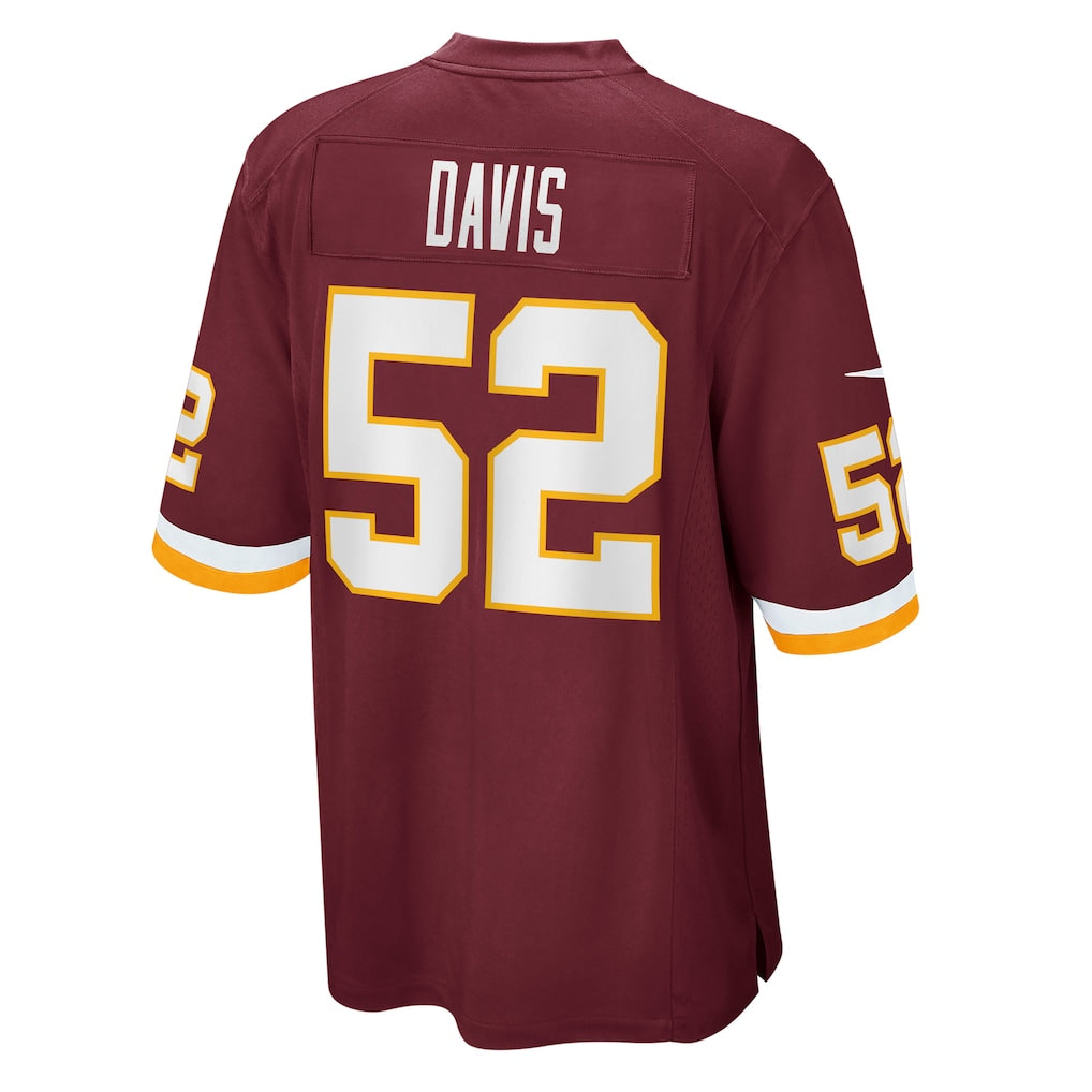 Choea W.Commanders #52 Jamin Davis Burgundy Game Jersey