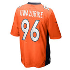 Choea D.Broncos #96 Eyioma Uwazurike Orange Game Player Jersey