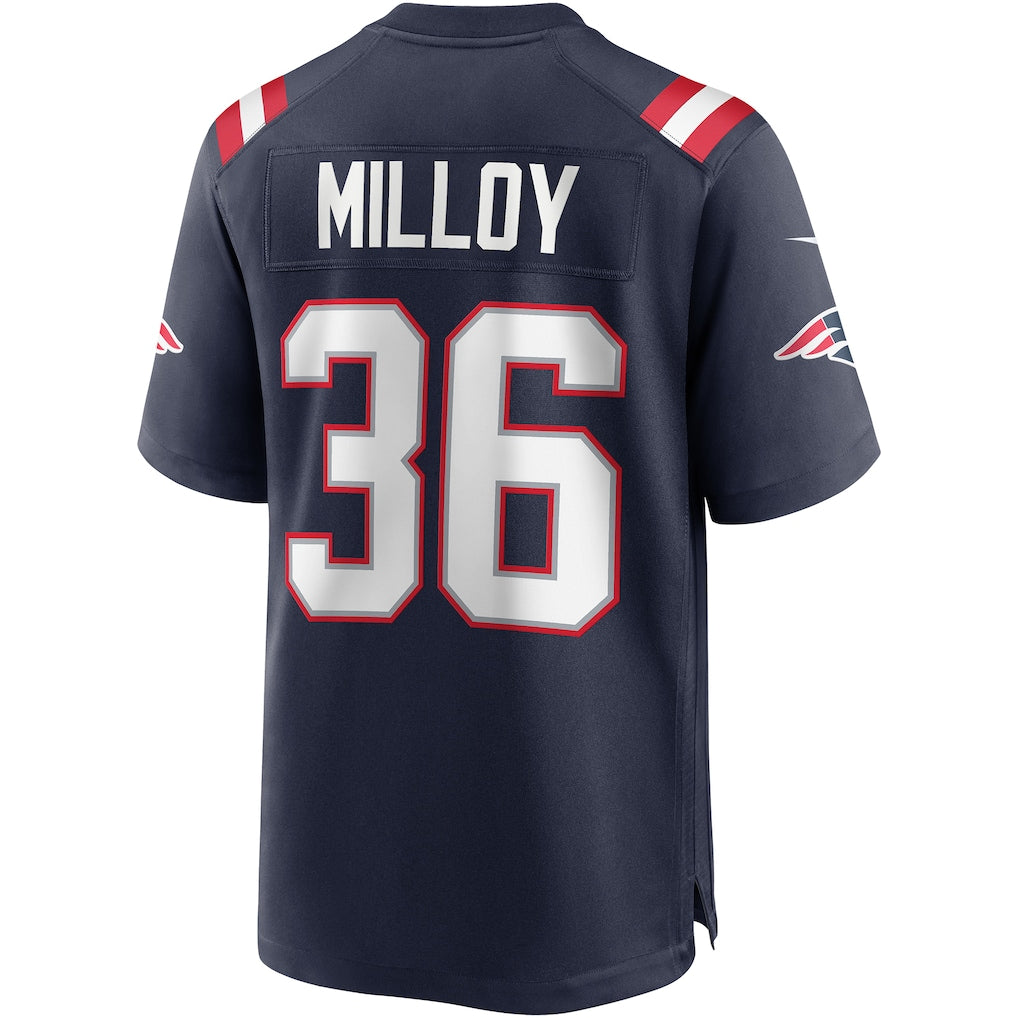 Choea NE.Patriots #36 Lawyer Milloy Navy Game Retired Player Jersey