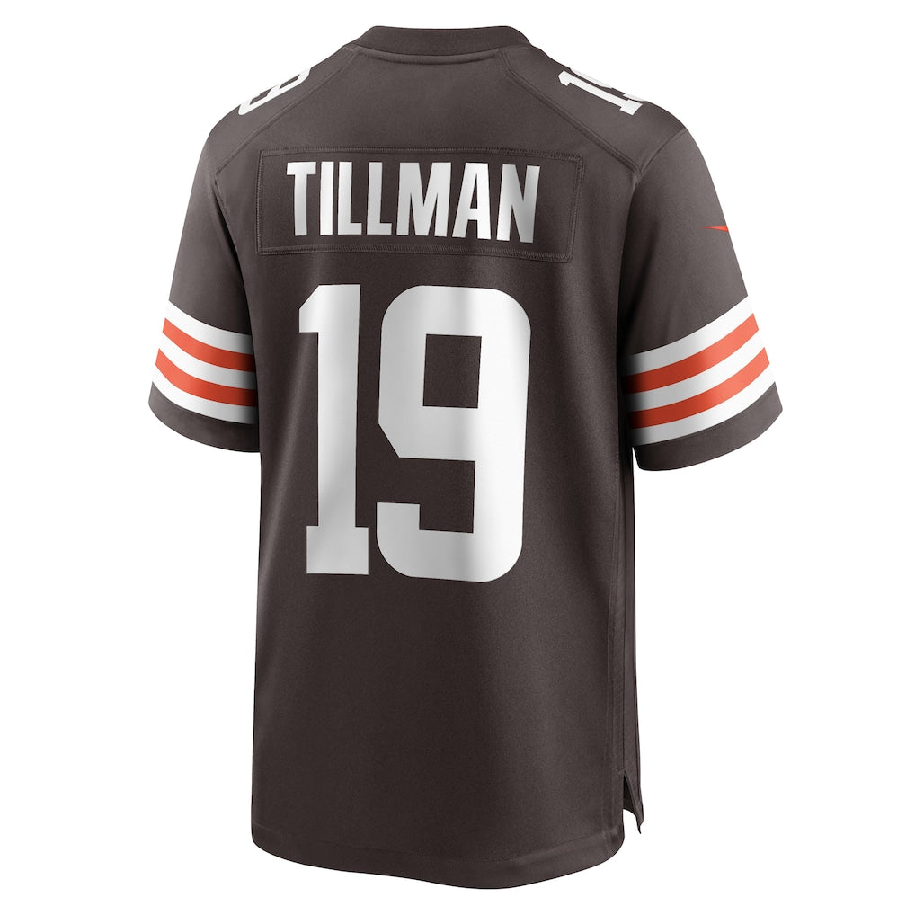 Choea C.Browns #19 Cedric Tillman Brown Game Jersey