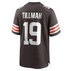 Choea C.Browns #19 Cedric Tillman Brown Game Jersey