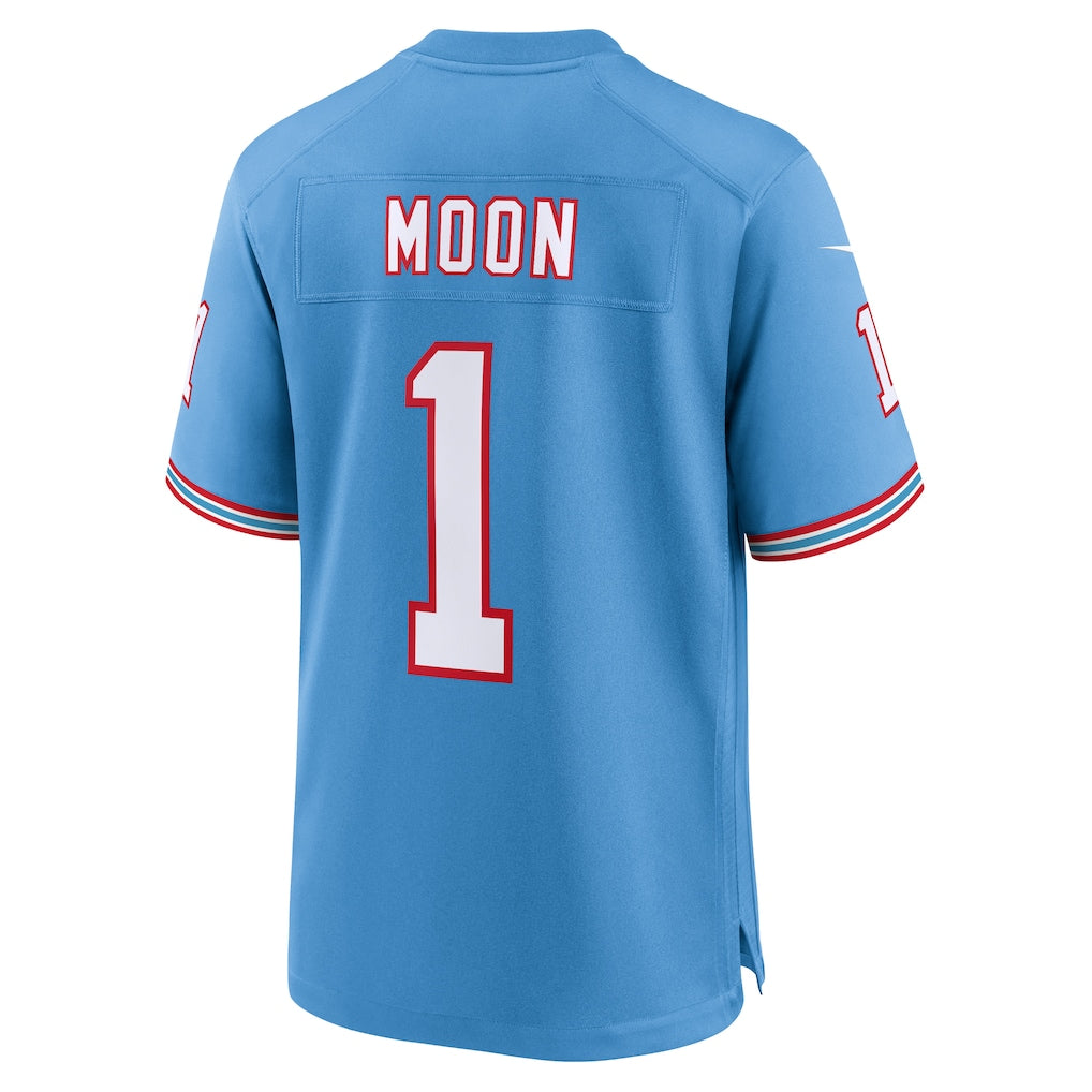 Choea T.Titans #1 Warren Moon Light Blue Retired Player Alternate Game Jersey