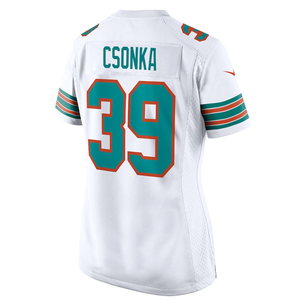 Choea M.Dolphins #39 Larry Csonka White Retired Player Jersey