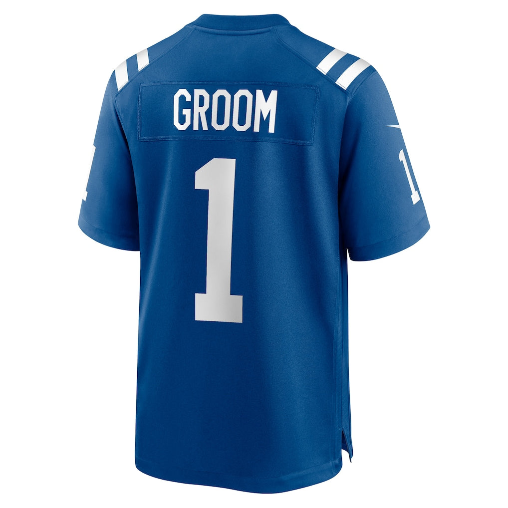 Choea IN.Colts #1 Groom Royal Game Jersey