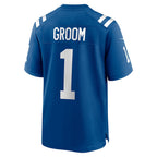 Choea IN.Colts #1 Groom Royal Game Jersey