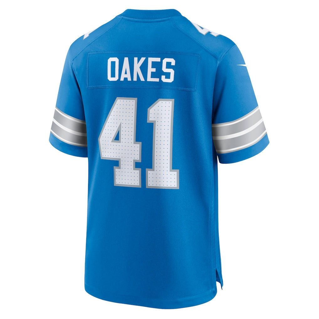 Choea D.Lions #41 Gunnar Oakes Blue Team Game Jersey