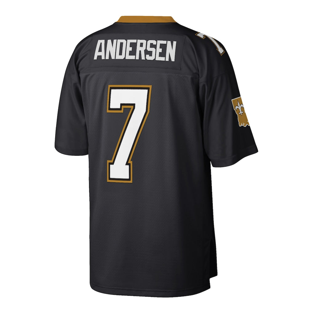 Choea NO.Saints #7 Morten Andersen Mitchell & Ness Black Retired Player Legacy Replica Jersey
