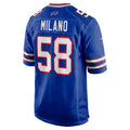 Choea B.Bills #58 Matt Milano Royal Game Jersey