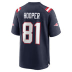 Choea NE.Patriots #81 Austin Hooper Navy Game Jersey