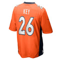 Choea D.Broncos #26 Devon Key Orange player Game Jersey