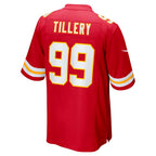 Choea KC.Chiefs #99 Jerry Tillery Red Team Game Jersey