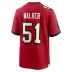 Choea TB.Buccaneers #51 David Walker Red Team Game Jersey